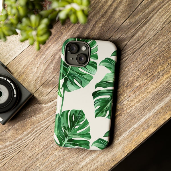 Cheese Plant Phone Case - iPhone Case, iPhone 15 Pro, iPhone 14 Pro Max, iPhone 13, Samsung Galaxy, Google Pixel, Mobile Cover, Monstera