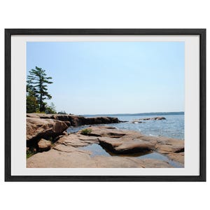 額入りカナダ盾プリント｜ヒューロン湖のファインアート写真｜オンタリオ州マスコーカのウォールアート｜マスコーカ湖のホームデコレーション