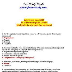 IS-200.C TEST ANSWERS : Basic Incident Command System for Initial Response