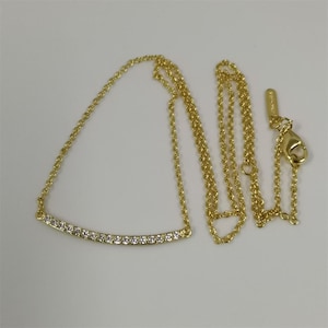 pandora era gold micro lab-grown diamond pavé bar necklace