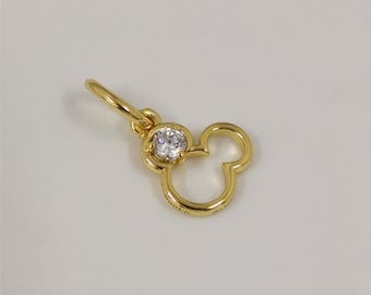 Charm colgante de diamantes cultivados en laboratorio con silueta de Mickey Mouse de Pandora
