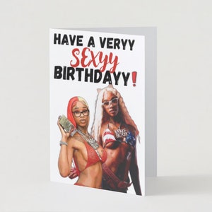 Cartão de aniversário vermelho sexy - Tenha um aniversário muito sexy