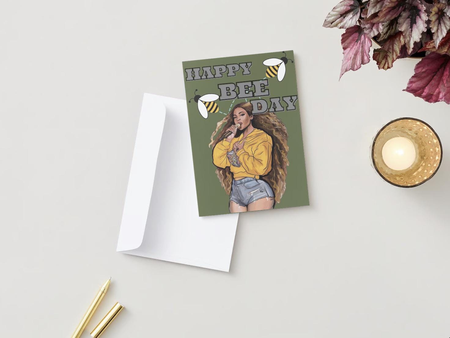 Happy Bee Day - Beyonce Birthday Card PNG Instant Download - Etsy
