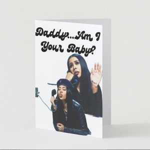 Tarjeta de Mariah la Científica: ¿Soy tu bebé? Edición de San Valentín, PNG, descarga instantánea