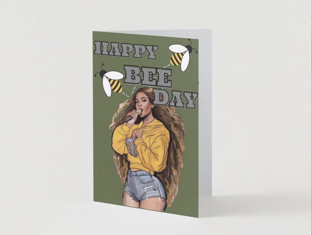 Happy Bee Day - Beyonce Birthday Card PNG Instant Download - Etsy