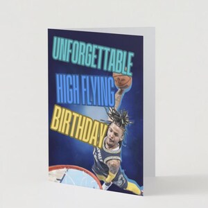 Ja Morant Birthday Card - An Unforgettable, High-Flying, Birthday !