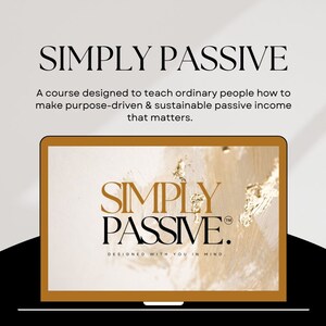 SIMPLY PASSIVE Course, Digital Marketing Course, Digital Products