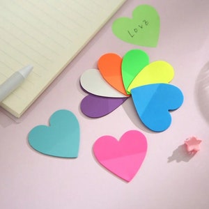 Heart Transparent  sticky notes - Bible journaling - Devotional - Bible study - journal - planner - studying - sticky note - adhesive note