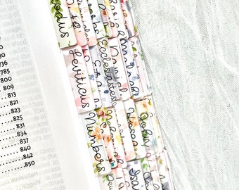 Pestañas bíblicas católicas - Pestañas bíblicas laminadas - Regalos católicos - Estudio bíblico - Diario bíblico - Devocional - Regalo
