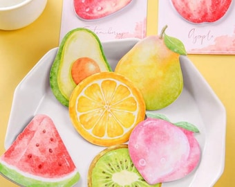 Notas adhesivas de frutas - Diario bíblico - Devocional - Estudio bíblico - Diario - Planificador - Estudio - Nota adhesiva