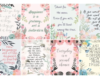 Pegatinas motivacionales para agenda - Agenda feliz - Erin Condren - Citas inspiradoras - Diario