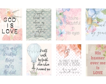 Pegatinas del planificador de las Escrituras, Planificador feliz, Erin Condren, Citas inspiradoras, Diario bíblico, Cristiano, Diario, Devocional, E
