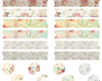 Pegatinas washi florales para planificador - Planificador feliz - Erin Condren - Pegatina funcional - Diario - Pegatinas lindas