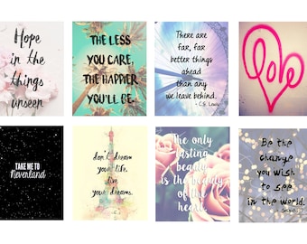 Pegatinas motivacionales para agenda - Agenda feliz - Erin Condren - Citas inspiradoras - Diario