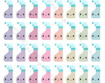 Pegatinas para planificador de tareas lindas - Planificador feliz - Erin Condren - Diario - Tareas pendientes - Pegatinas de recordatorio - Pegatinas funcionales para planificador - Limpieza