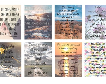 Pegatinas para planificador de las Escrituras - Planificador feliz - Erin Condren - Citas inspiradoras - Diario bíblico - Cristiano - Diario - Devocional - C