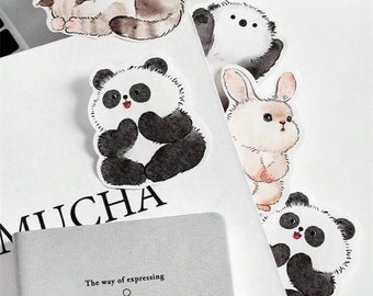 Notas adhesivas de animales adorables - Diario bíblico - Devocional - Estudio bíblico - Diario - Planificador - Estudio - Nota adhesiva
