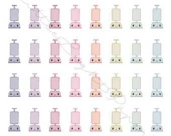 Pegatinas bonitas para planificador de aspiradora - Planificador feliz - Erin Condren - Tareas pendientes - Pegatinas de recordatorio - Pegatina funcional para planificador - Limpieza de tareas