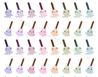 Pegatinas para planificador de tareas lindas - Planificador feliz - Erin Condren - Diario - Tareas pendientes - Pegatinas de recordatorio - Pegatinas funcionales para planificador - Limpieza