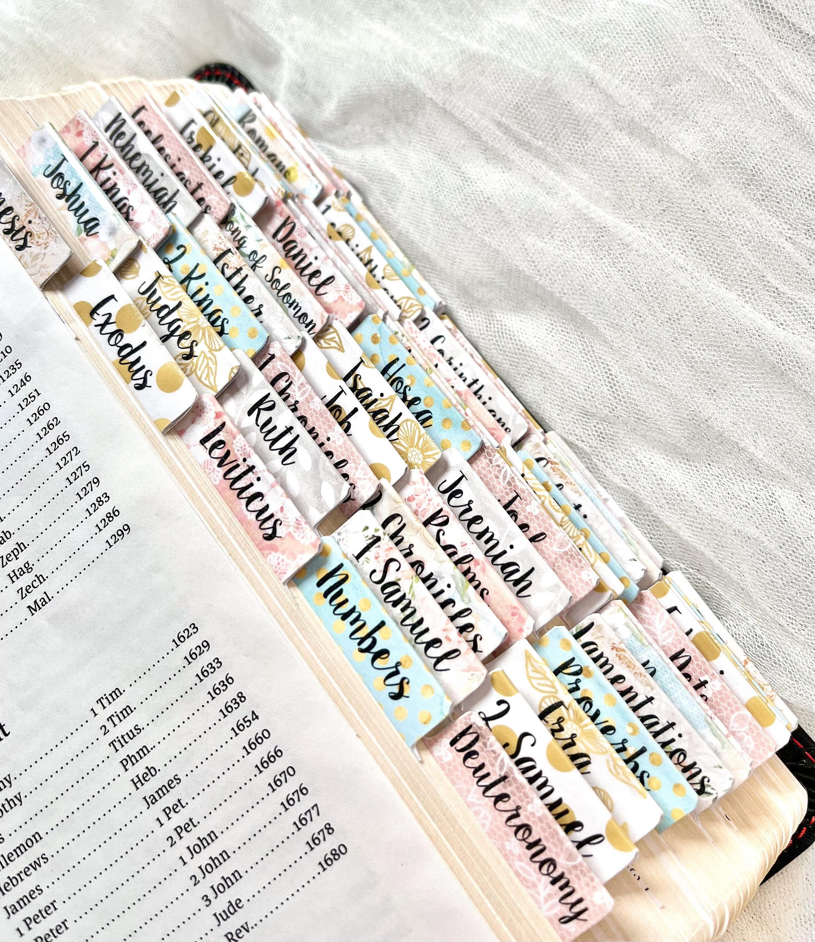 Bible tabs - laminated bible tabs - Christian gifts - bible study - bible journaling - devotional- gift