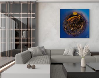 Zachód słońca na Akropolu, wydruk na płótnie: 360º, Ateny, Grecja, sztuka ścienna