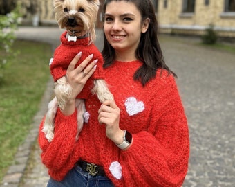 Dog & Human Matching Sweater Set, Oversize Sweater Set