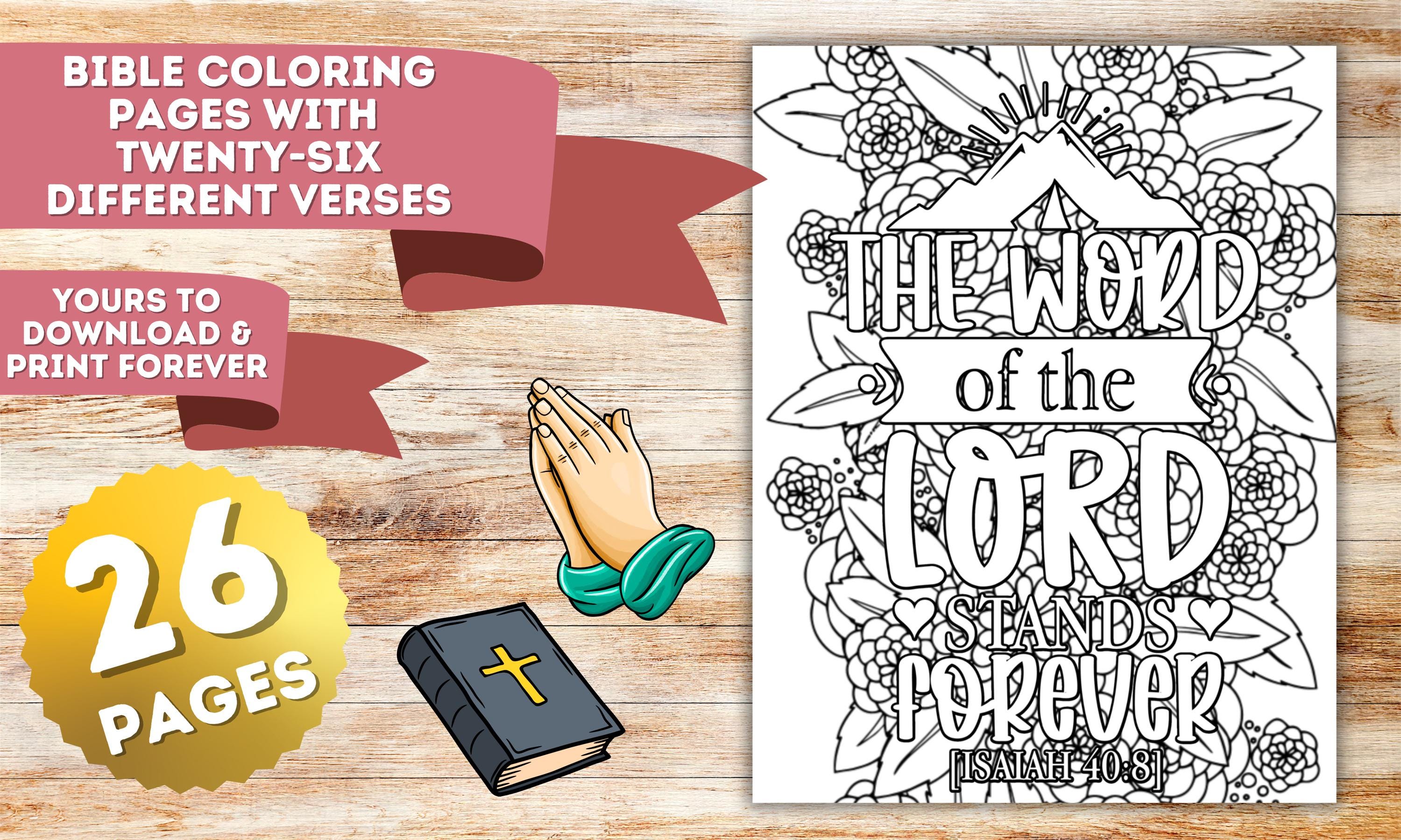 Christian Inspirational Coloring Book for Adults and Teens, Part One