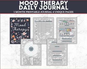 Mood Therapy, Daily Journal, Explore Emotions, Reflect on Experiences, Nurture Self-Awareness, Empower Your Journey, Digital Download