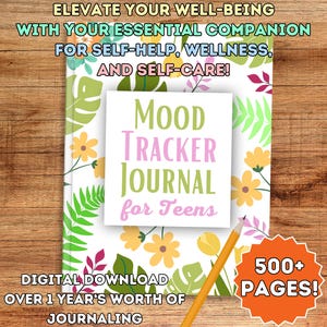 Mood Tracker Journal for Teens, Yearly Monthly Weekly and Daily Tracking Journal Encourages Reflection, Growth, Self-Awareness and Gratitude