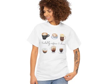 Coffee Lover Tee, Unisex Barista Cafe Shirt, Casual Coffee T-shirt