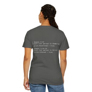 Romans 3:23-26 Unisex Garment-Dyed T-shirt image 8