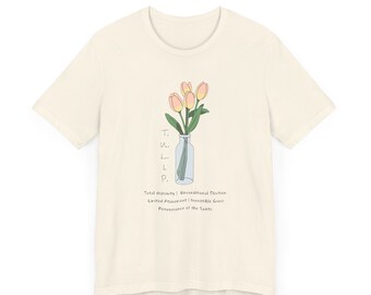 Calvinist T-Shirt | TULIP Doctrine Blossoms of Grace Unisex Jersey Short Sleeve | Stylish and Comfortable Gift for Men and Women