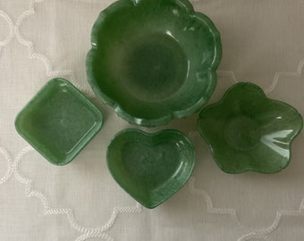 Trinket Dishes - Set of 4 in Sage Green