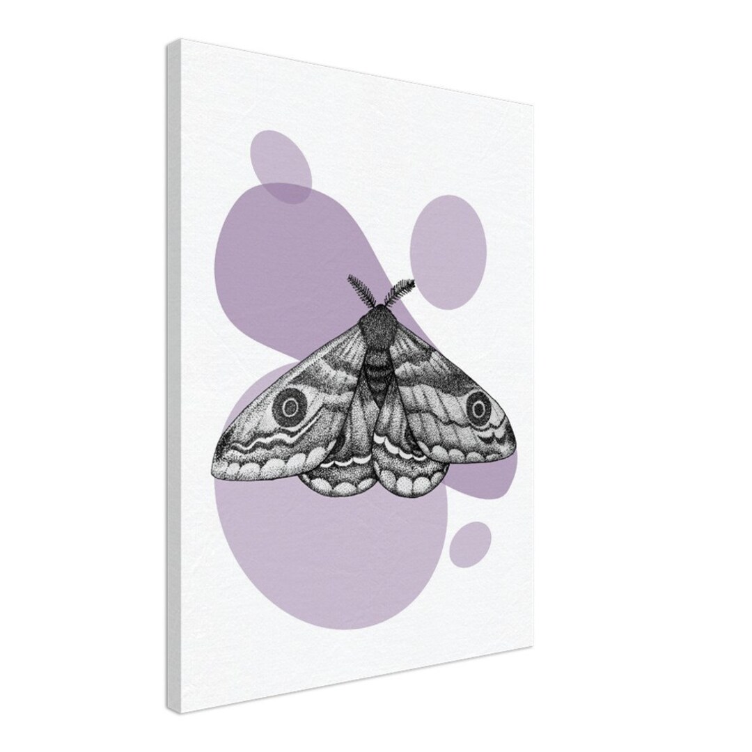 Emperor Moth Art Print Thick Canvas - Etsy