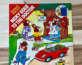 Nicky Goes to the Doctor Illustrated by Richard Scarry Vintage 1970s Children's Picture Book
