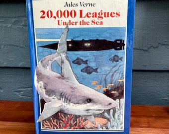 20 000 lieues sous les mers de Jules Verne, livre d'images pop-up vintage années 90 pour enfants