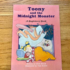 Toony and the Midnight Monster Vintage Bungleberry Book 1980s Kids Children&#39;s Softcover Book