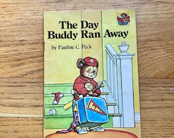 The Day Buddy Ran Away Vintage 1980s Softcover Children's Picture Book By Pauline Peck