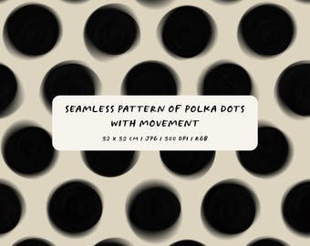 Seamless polka dot pattern with movement. Polka dot background with blur. Digital invitation paper. Pattern for sublimation.