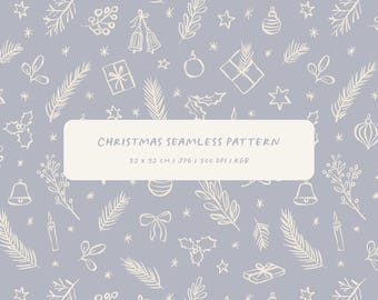 Seamless Christmas pattern JPG. Christmas print. Paper for scrapbooking, Christmas cards and invitations. Textile design.