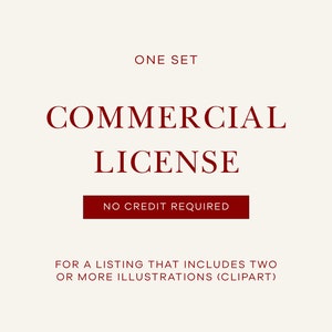 COMMERCIAL LICENSE for a store advertisement containing two or more elements (Clipart)