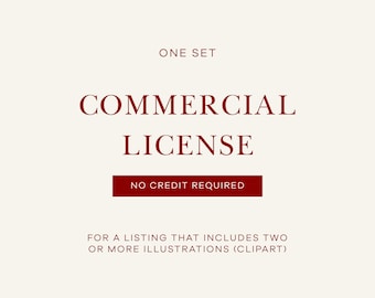 COMMERCIAL LICENSE for a store advertisement containing two or more elements (Clipart)