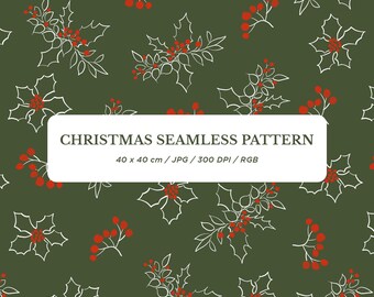 Christmas seamless pattern. Christmas print. Holiday digital scrapbook paper. Christmas paper. Christmas background.