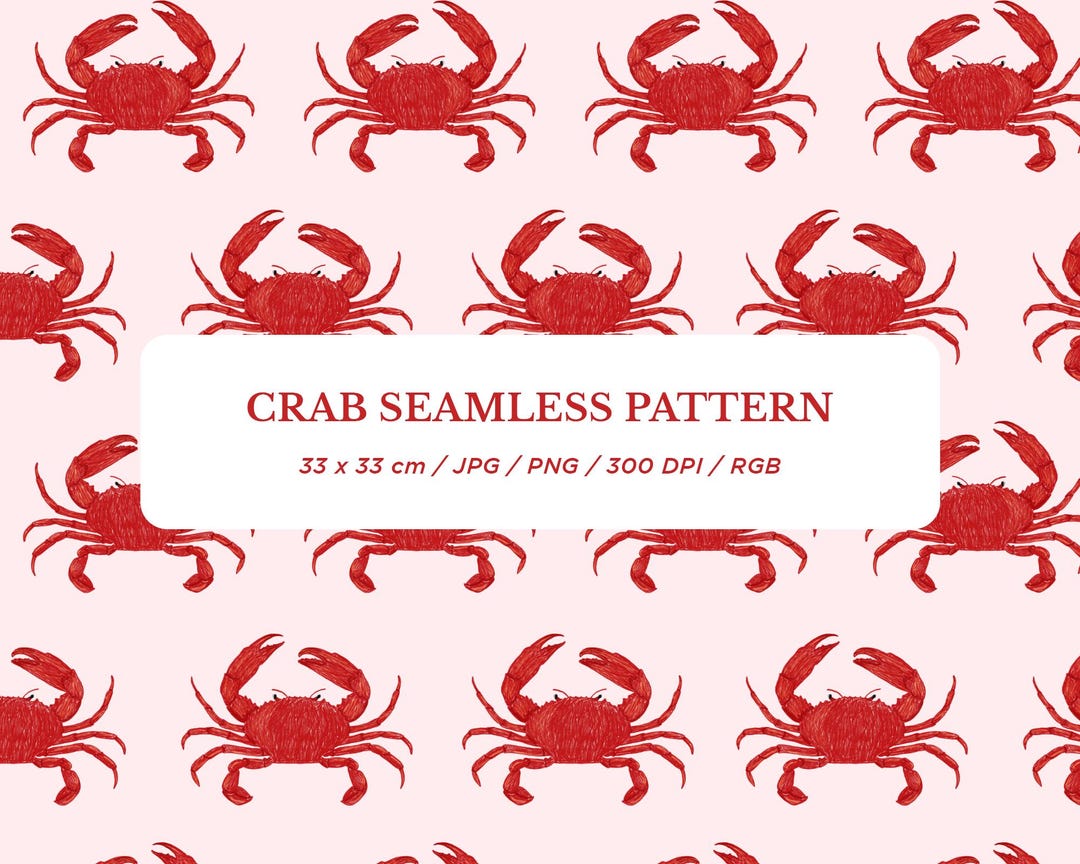 Seamless Crab Pattern. Repeating Crab Background. Crab Background for ...