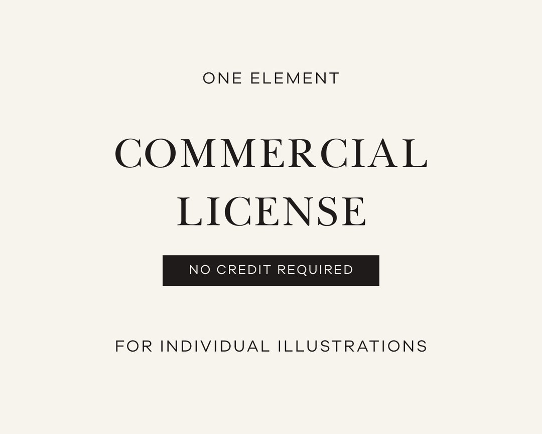 COMMERCIAL LICENSE for a Store Advertisement Containing a Single ...