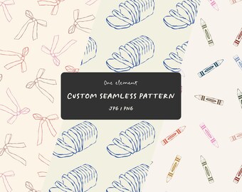 Exclusive custom seamless pattern. Custom hand drawn for textiles, wallpaper, graphic design, marketing, stationery