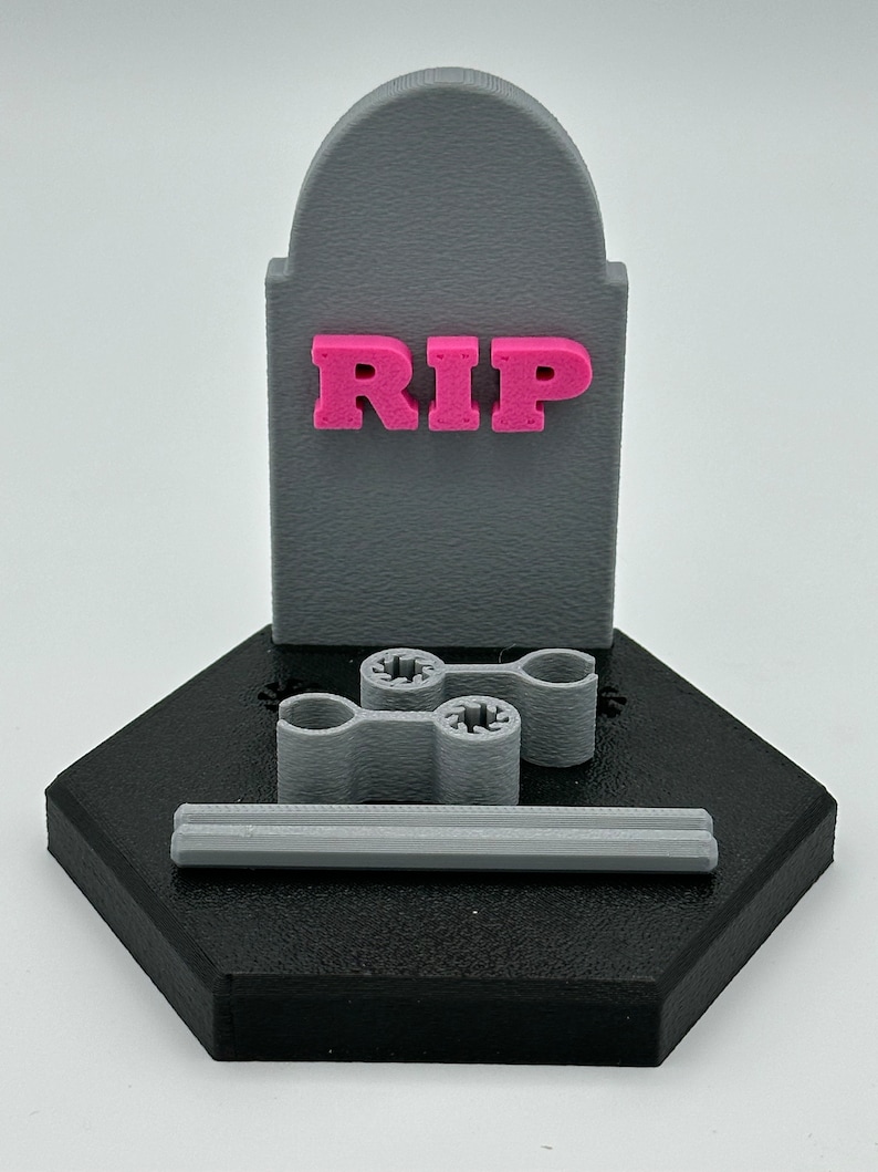 3D Printed RIP Tombstone Doll Stand