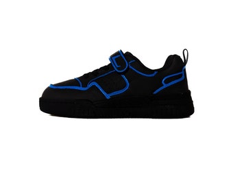 Custom Blue Electric Kids Shoes L-BE