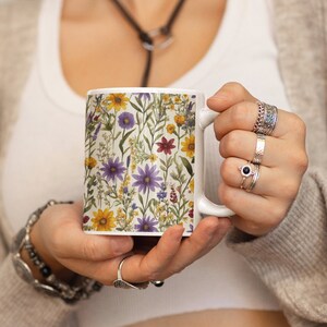 Wildflower Coffee Mug, Cute Floral Mug, Floral Mug, Spring Flowers Tea Mug, Boho Wildflowers Cottagecore Coffee Mug, Flower Garden Lover
