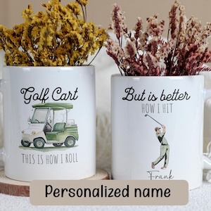 Custom Golf Mug Personalized Golf Lover Mug, Custom Name for Golfers, Golf Player Coffee Mug, Golfing Mug, Custom Golf Gift for Him